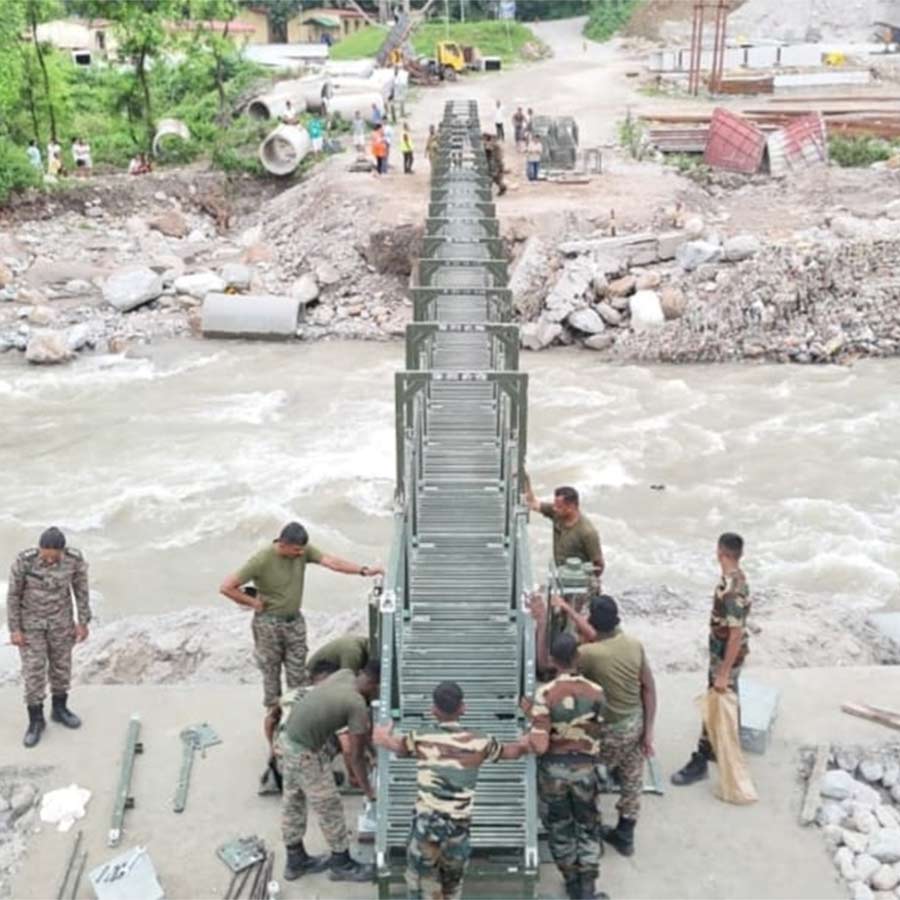 Indian Army constructed a foot bridge to solve communication issues over Balason river at Dudhia dgtld