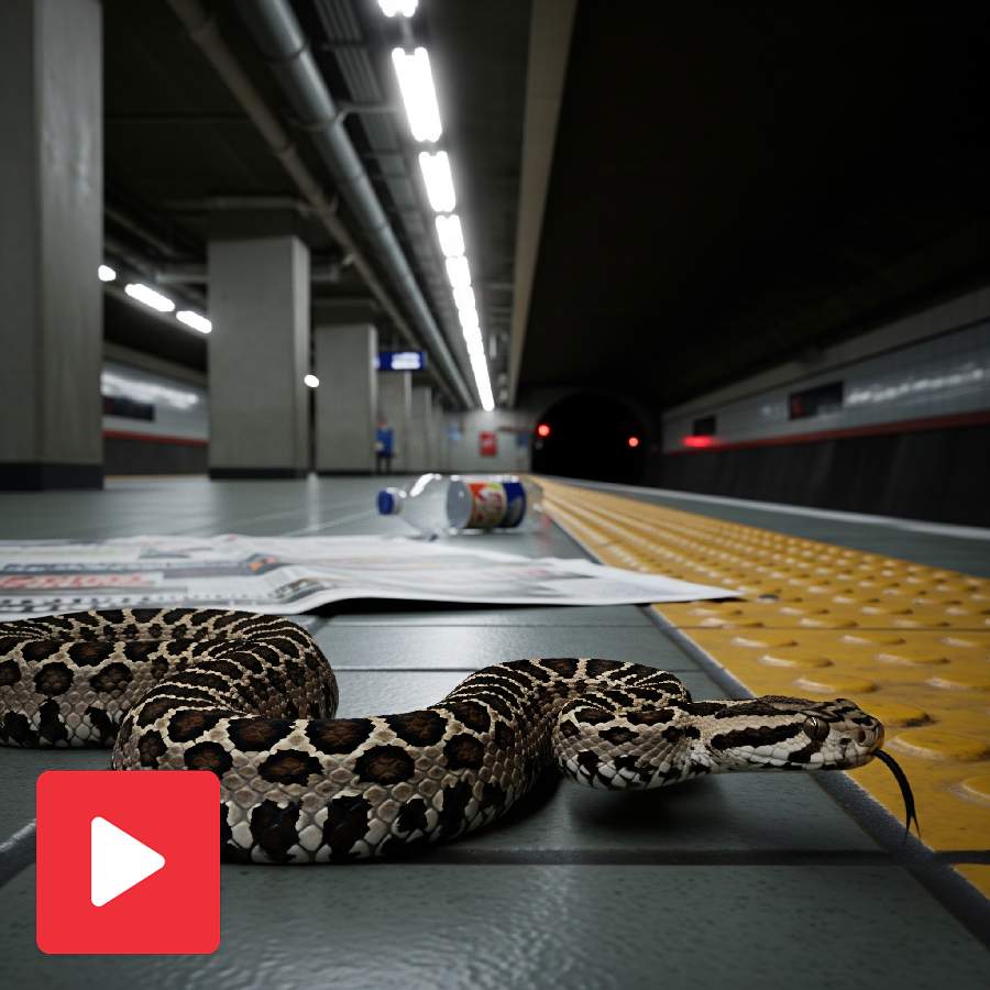 Venomous russell’s viper snake found in basement at bkc metro station Mumbai and rescued safely, video goes viral dgtl