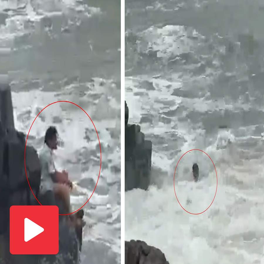 A video shows tourist from Karnataka swept away by a massive wave goes viral dgtl