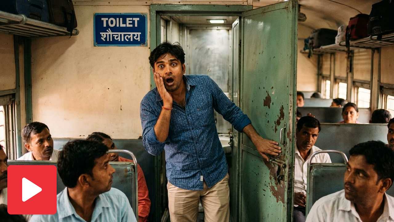 Video shows young man finds ticketless passengers inside train toilet, railways reacts after complaint
