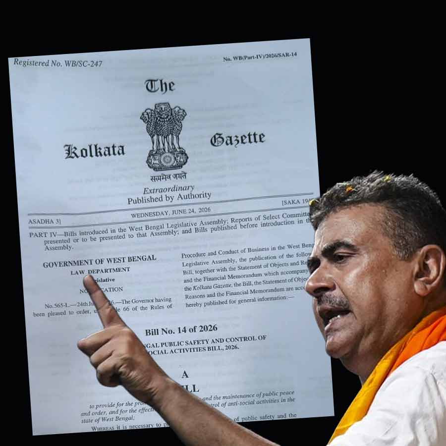 Chief Minister Suvendu Adhikari is introducing a new bill—ranging from preventive detention to property confiscation—to curb anti-social activities