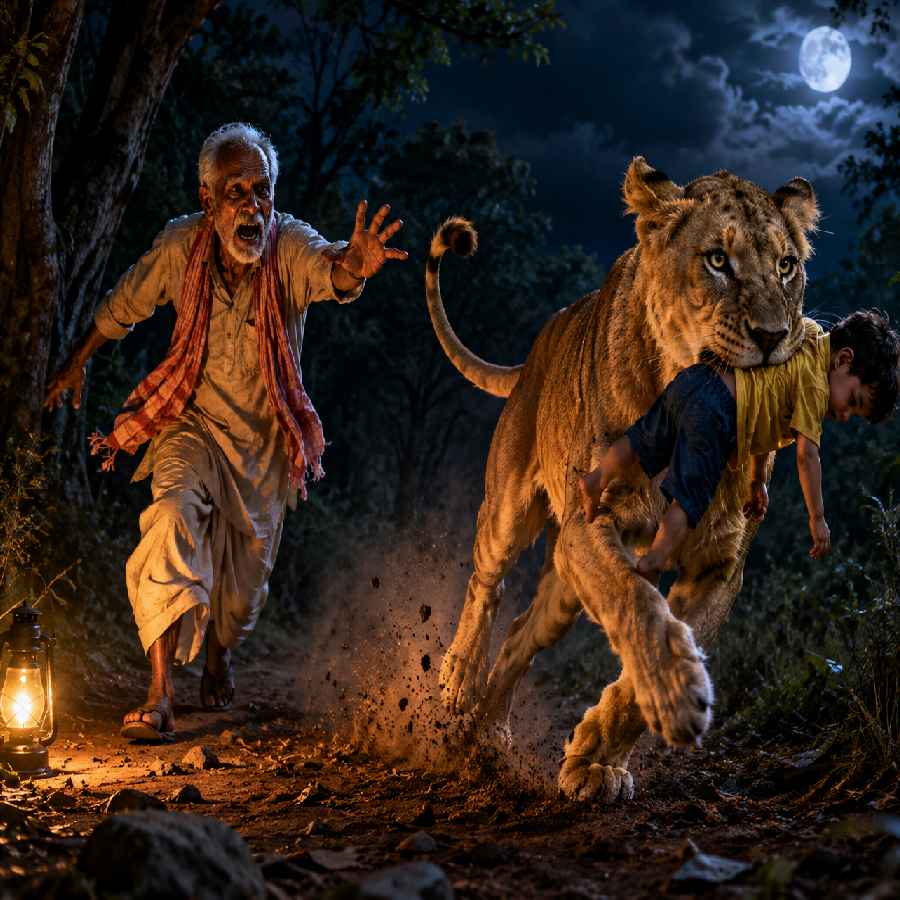 A lioness snatched a boy from his grandfather's hand what happens next dgtl