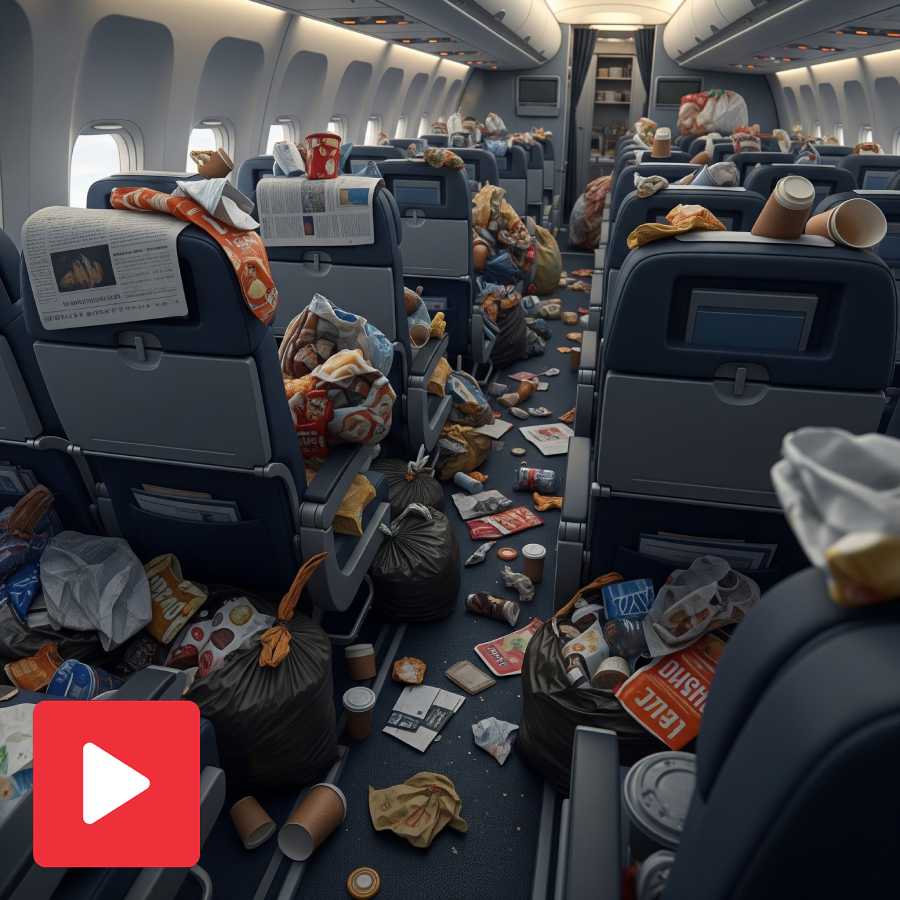 Video captures air india crew members calling out passengers for leaving trash behind on flight goes viral dgtl