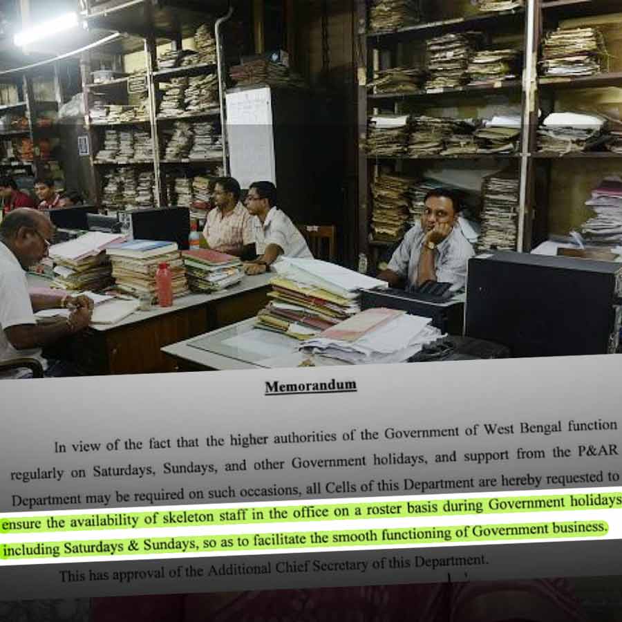 New Memorandum of West Bengal Personnel & Administrative Reforms (P&AR) Department on holidays