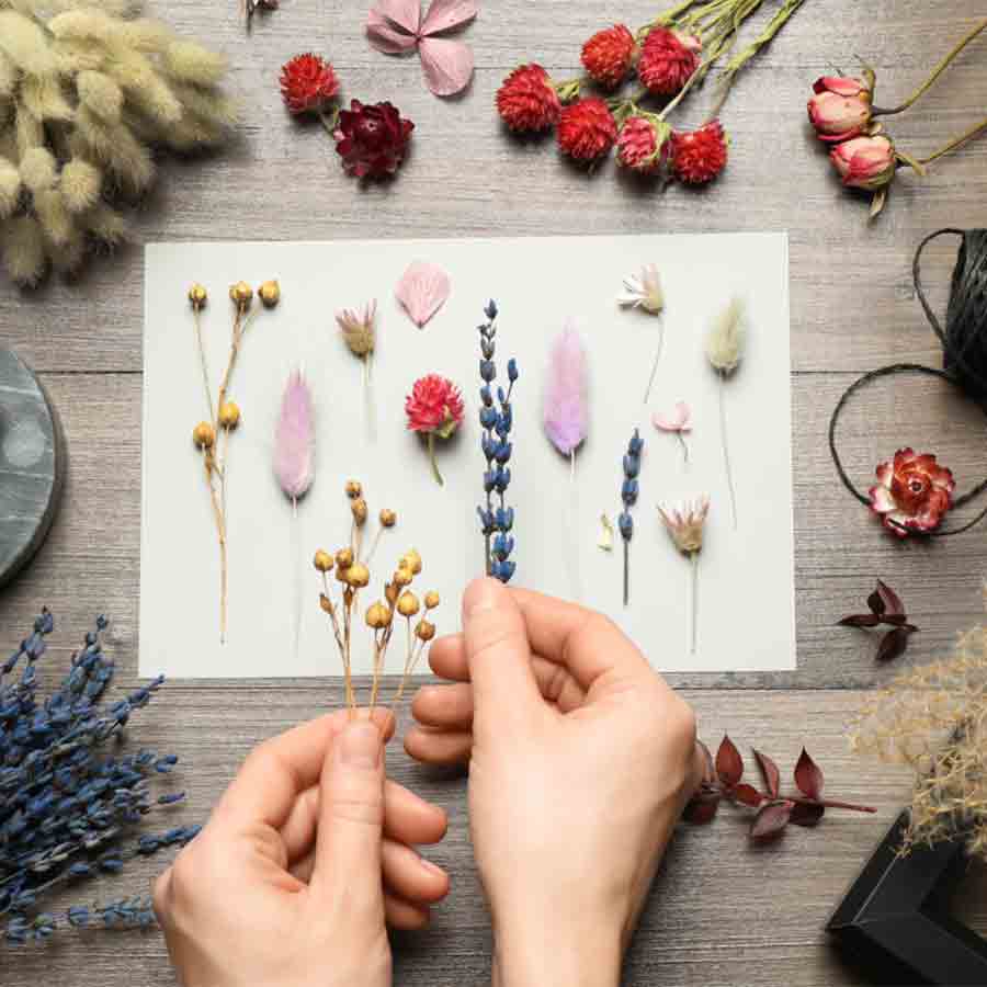 Preserving beauty of flowers with Oshibana (Japanese) or Pressed Flower Art
