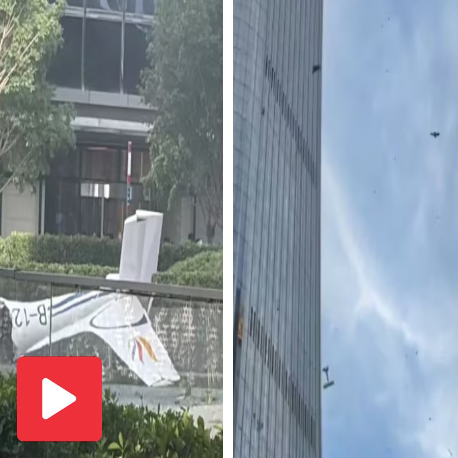 A video of an aircraft about the size of a car crashed into Beijing’s tallest building goes viral dgtl