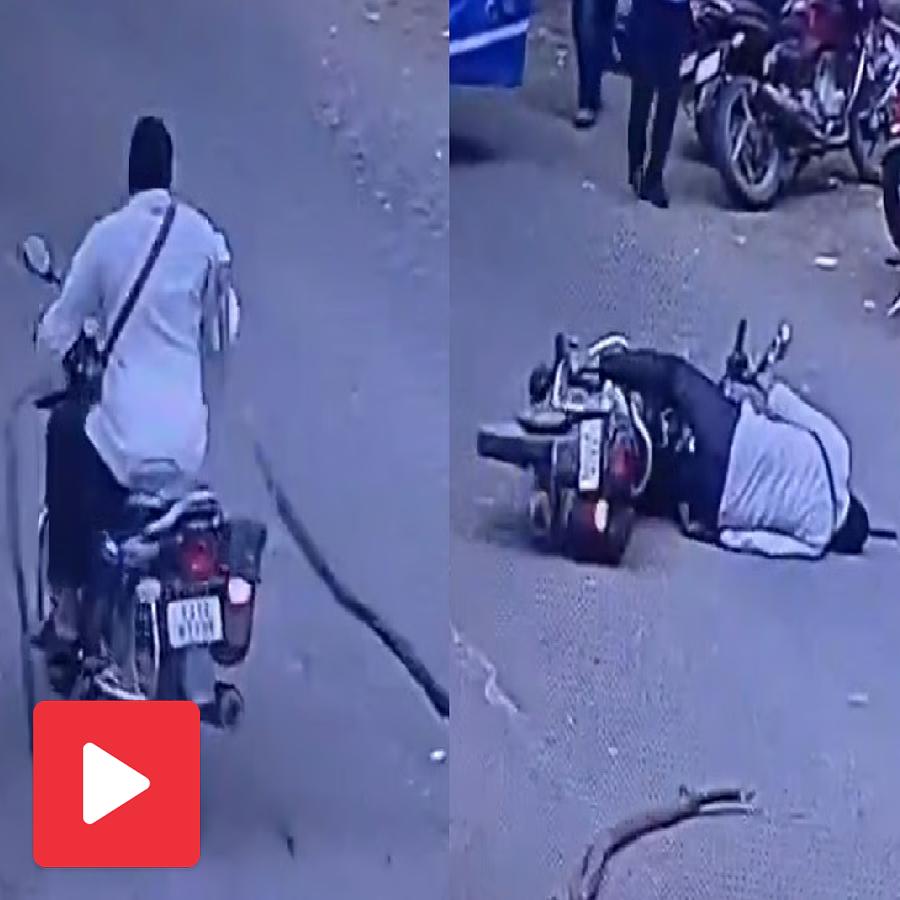 Tree branch falls on Bengaluru man’s head while riding bike and he slips into coma, video goes viral