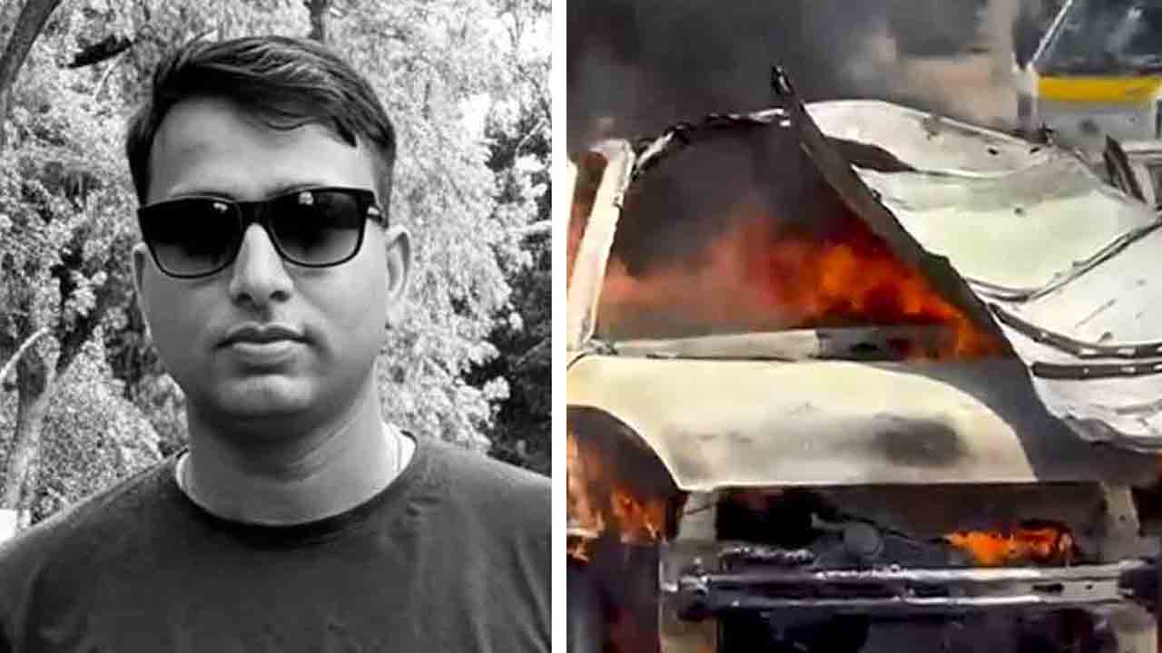গাড়ি বিস্ফোরণে মৃত্যু যুবকের। ছবি: সংগৃহীত।