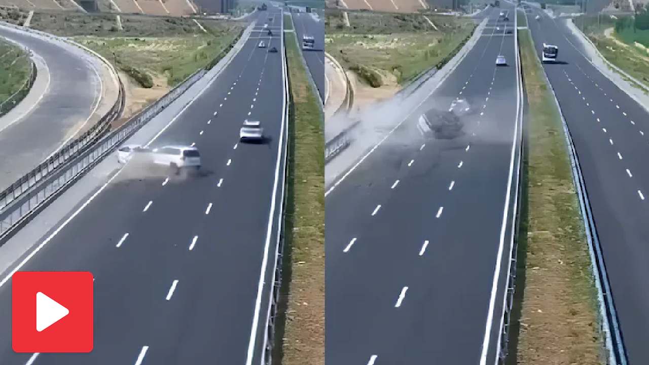 Video shows 4 killed after speeding SUV rams another car on Uttar Pradesh highway, police takes action