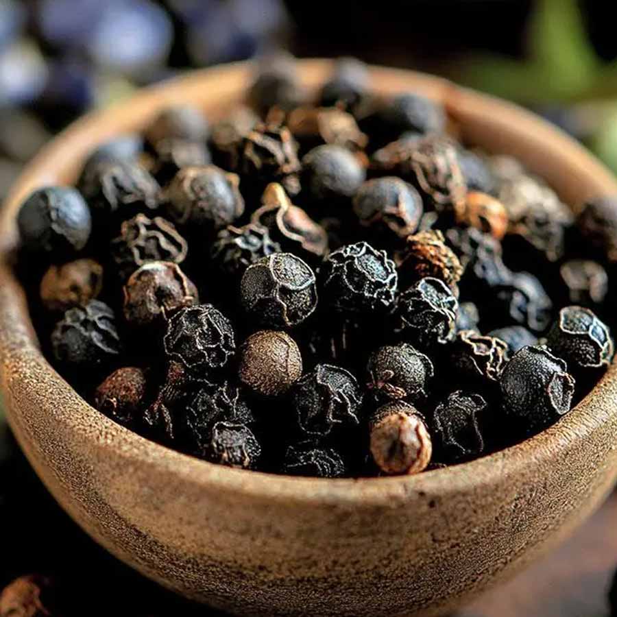 গোলমরিচ: গোলমরিচ হজমে সাহায্য করতে পারে, কিন্তু অতিরিক্ত খেলে অম্বল, বমি ভাব, বদহজম এবং পেটে অস্বস্তি দেখা দিতে পারে। কারও ত্বকেও জ্বালা ভাব বা অ্যালার্জি হতে পারে। এ ছাড়া গোলমরিচের একটি উপাদান শরীরে কিছু ওষুধের কার্যকারিতাকেও প্রভাবিত করতে পারে। তাই কী কী ওষুধ খাচ্ছেন, তা চিকিৎসককে জানিয়ে তবেই এই মশলা খাওয়া দরকার।