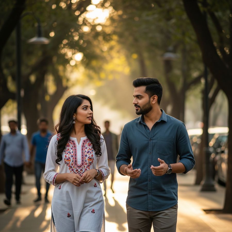 মুখোমুখি বসে কথা বলবেন, না কি হেঁটে হেঁটে?