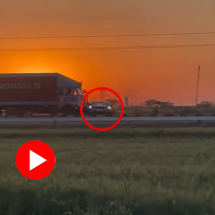 Video shows truck drags car for 1.5 Km on Madhya Pradesh Highway, passengers escape unhurt