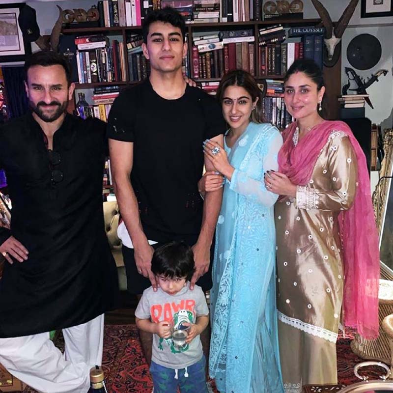 Saif Ali Khan with his family