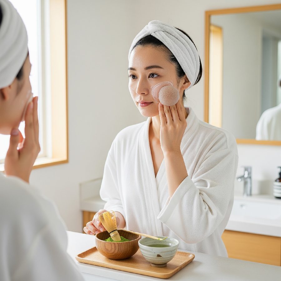 জাপানি প্রথায় ত্বকচর্চা।