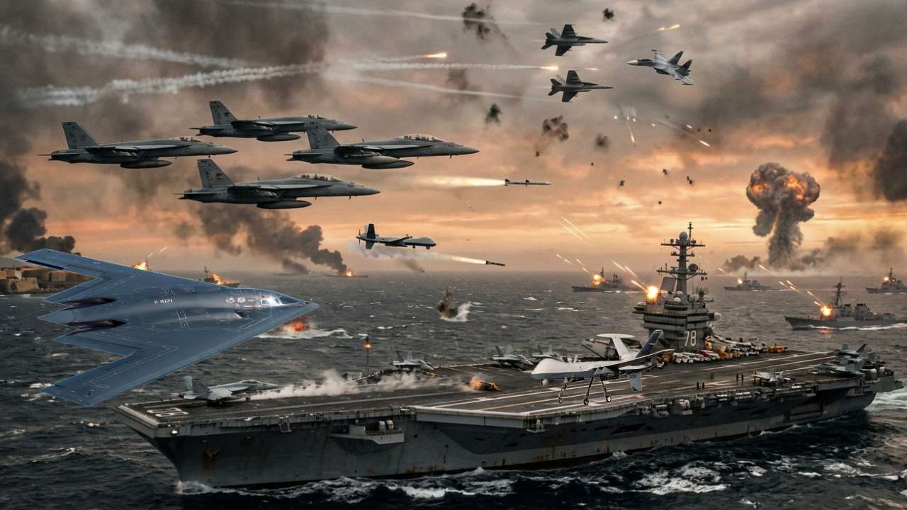 আব্রাহাম লিঙ্কন একটি অত্যাধুনিক বহু-স্তরীয় ক্ষেপণাস্ত্র প্রতিরক্ষা ব্যবস্থা ব্যবহার করে। বাইরের স্তরে রয়েছে ইলেকট্রনিক যুদ্ধব্যবস্থা, যা আগত ক্ষেপণাস্ত্রগুলিকে আটকাতে বা বিভ্রান্ত করার জন্য নকশা করা হয়েছে। এর বাইরে রয়েছে স্ট্যান্ডার্ড মিসাইল পরিবারের মতো দূরপাল্লার ইন্টারসেপ্টর।