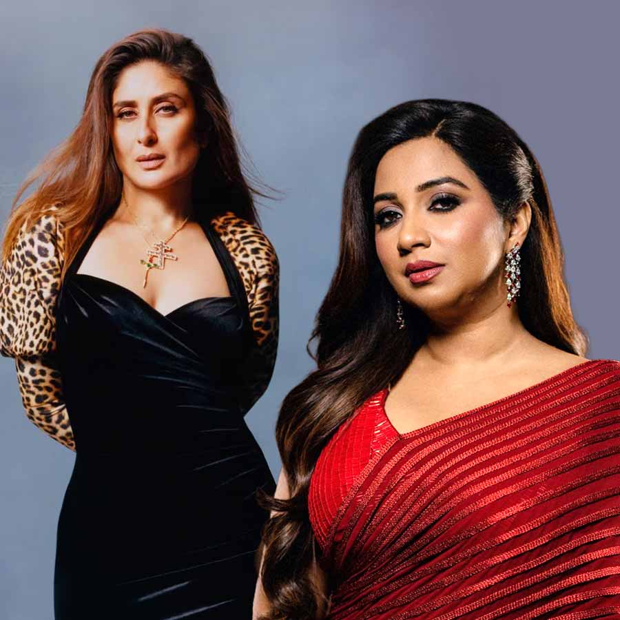 (বাঁ দিকে) করিনা কপূর, (ডান দিকে) শ্রেয়া ঘোষাল।