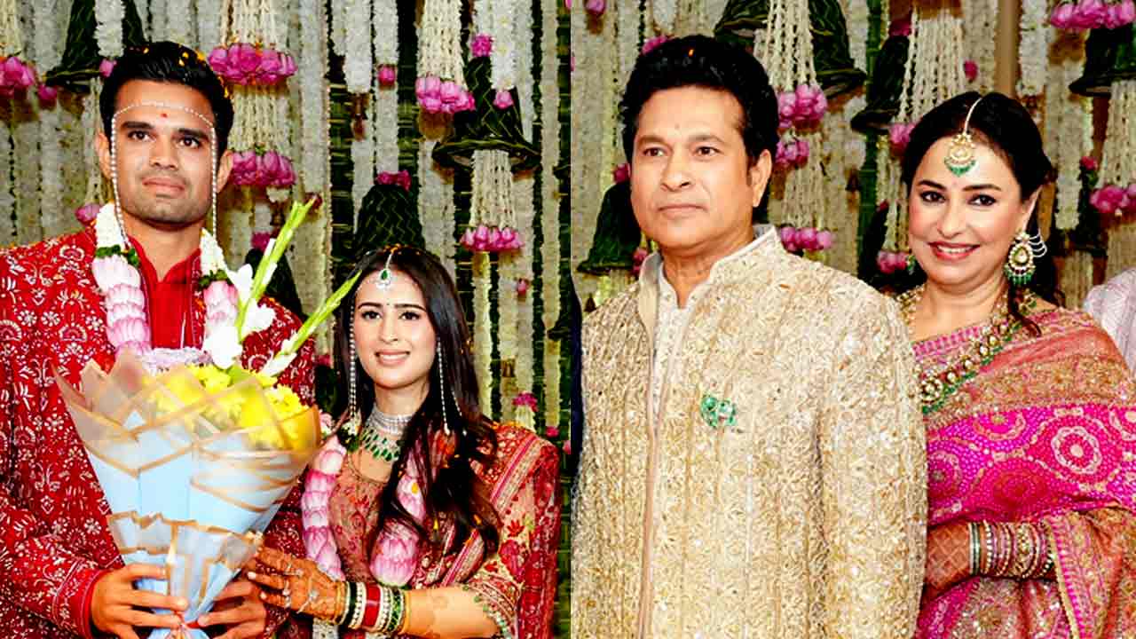 মুম্বইয়ে বসেছিল সচিনপুত্রের বিয়ের আসর।