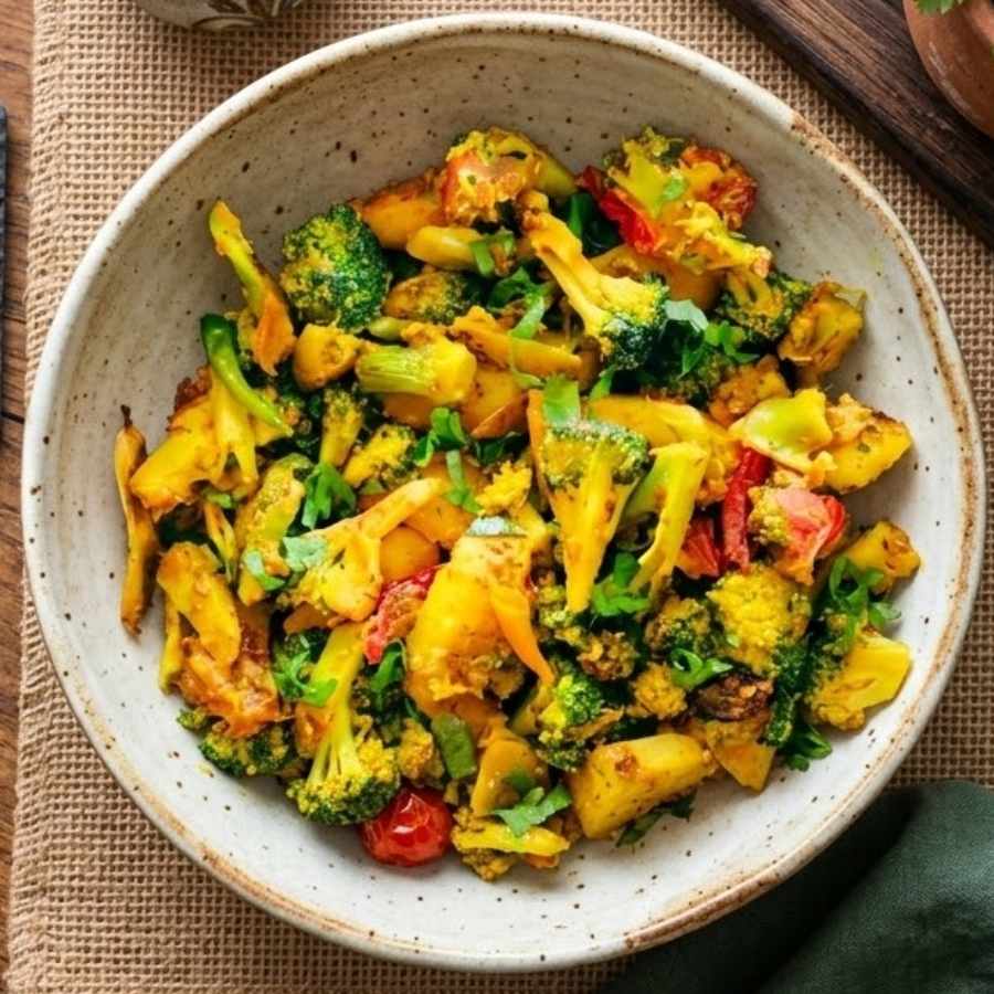 ব্রকোলি-আলু ভাজা।