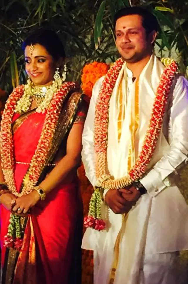 Trisha Krishnan and Varun Manian engagement