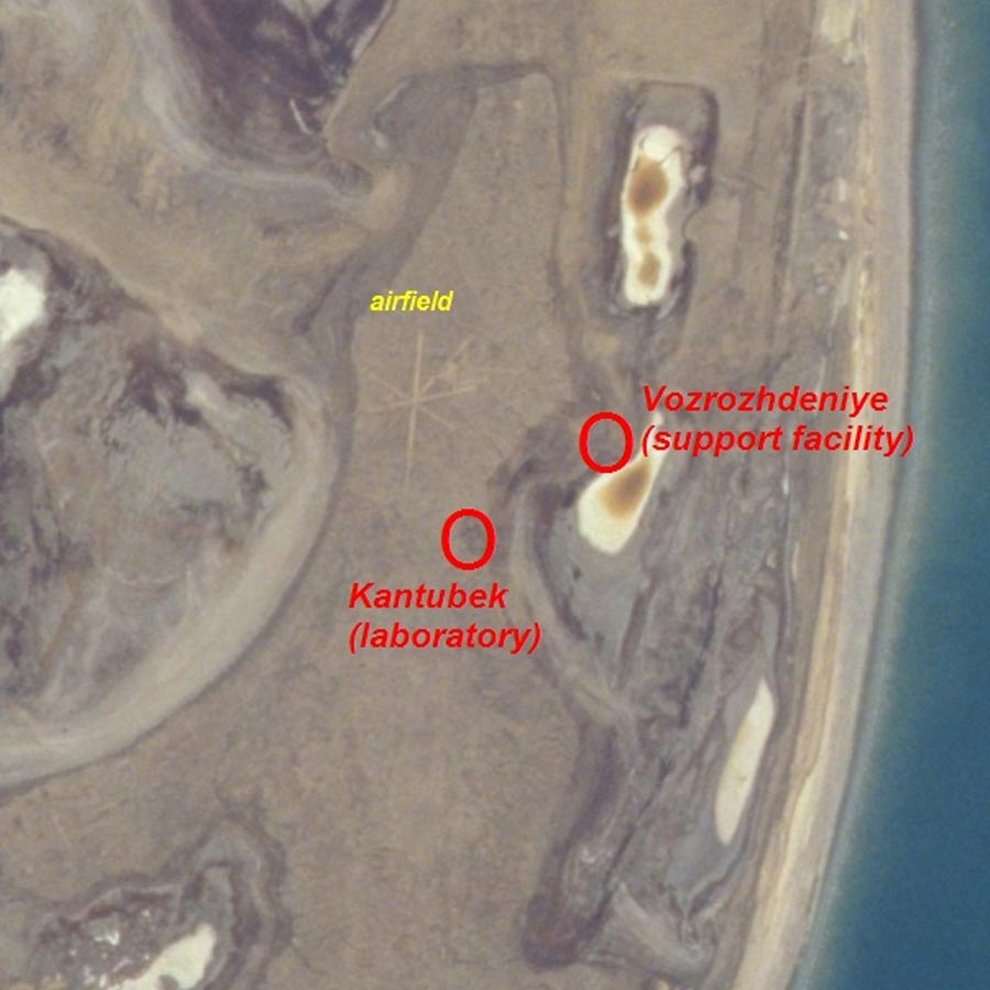 Vozrozhdeniya island becomes toxic desert as Soviet Union trying to develop biological weapon there during cold war 