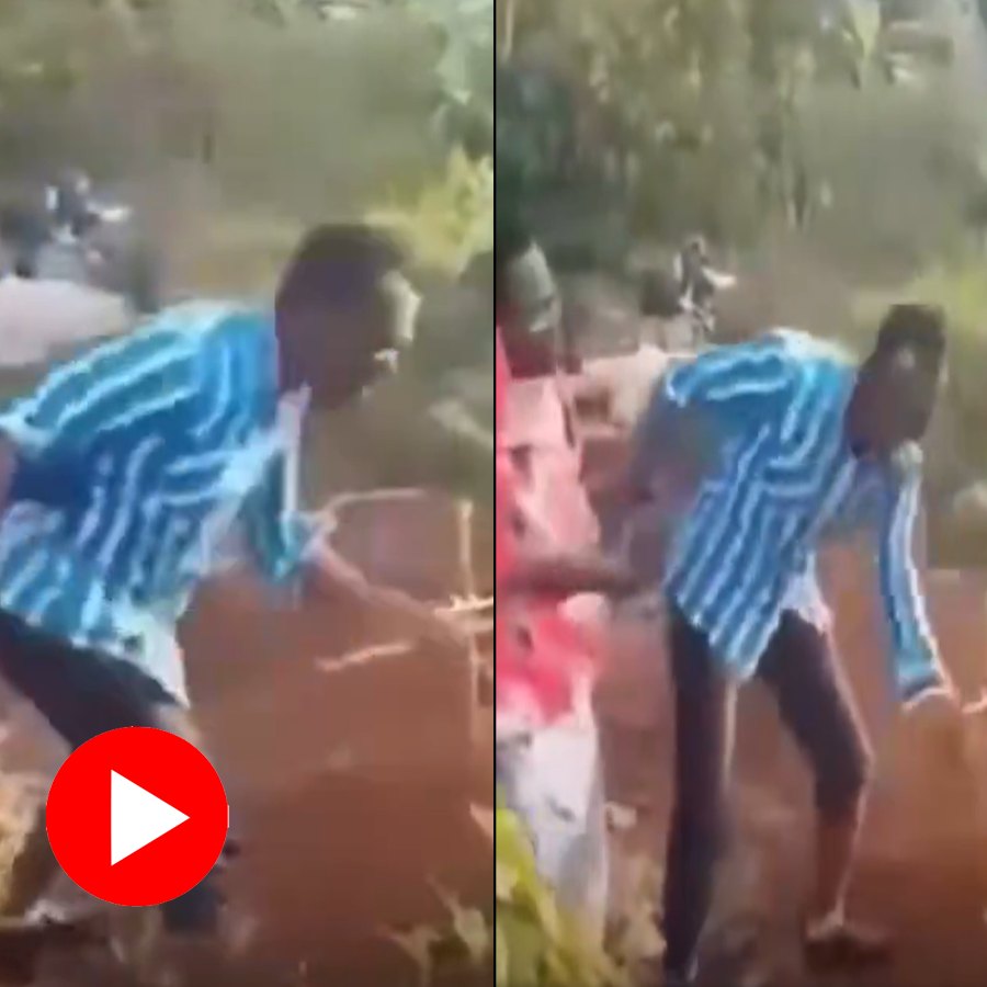 A viral video claims to show a man striking his late wife’s grave following a shocking DNA discovery, questions authenticity