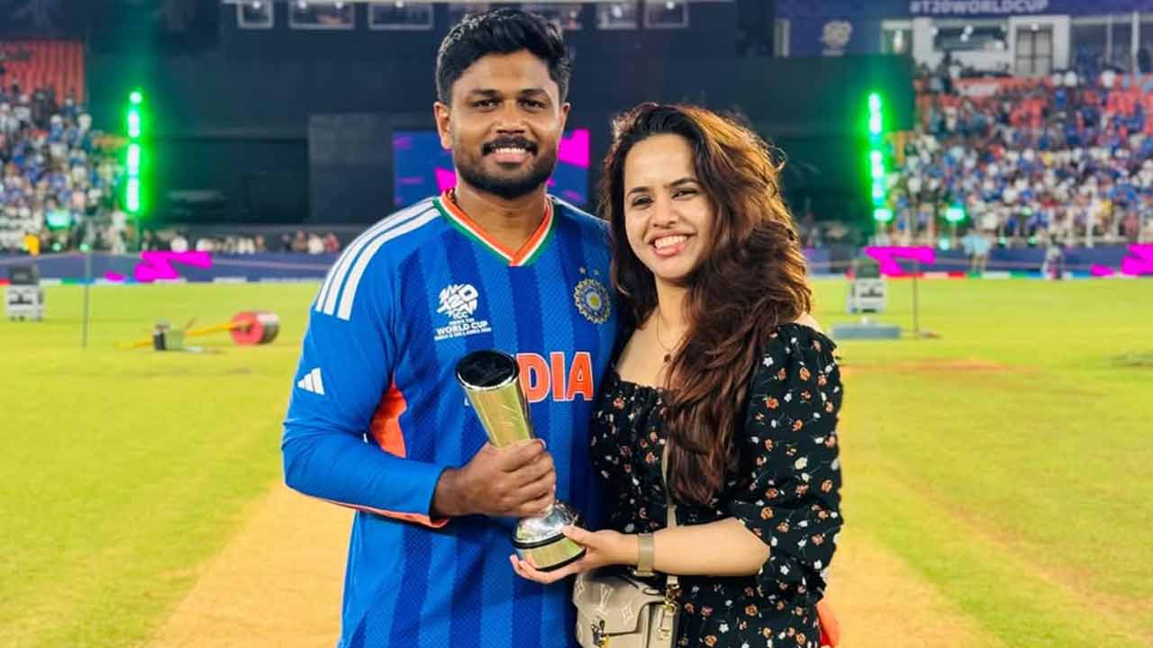 Sanju Samson with Charulata