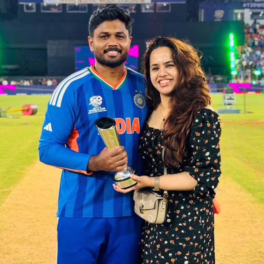 Sanju Samson with Charulata