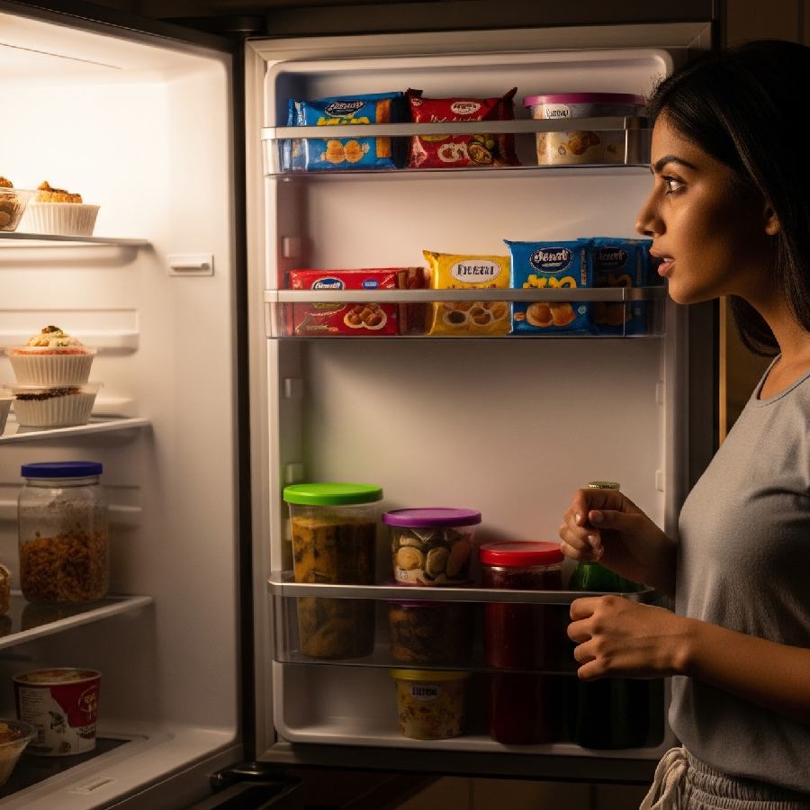 রাত হলেই খিদে চাগাড় দিয়ে ওঠে। ফ্রিজ খুলে মিষ্টি নয়, মনকে তুষ্ট করে খাবেন কোন খাবার?