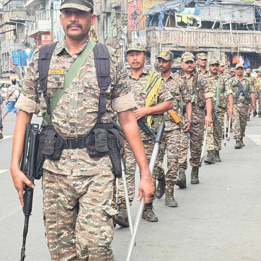 How Central Force is conducting route march in Kolkata before West Bengal Assembly Election