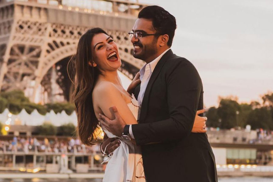 Hansika Motwani with Sohael Khaturiya