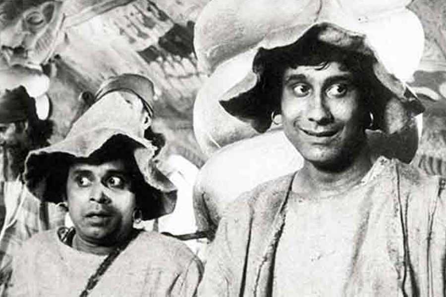 ‘গুপী গাইন বাঘা বাইন’ ছবির একটি দৃশ্য। 