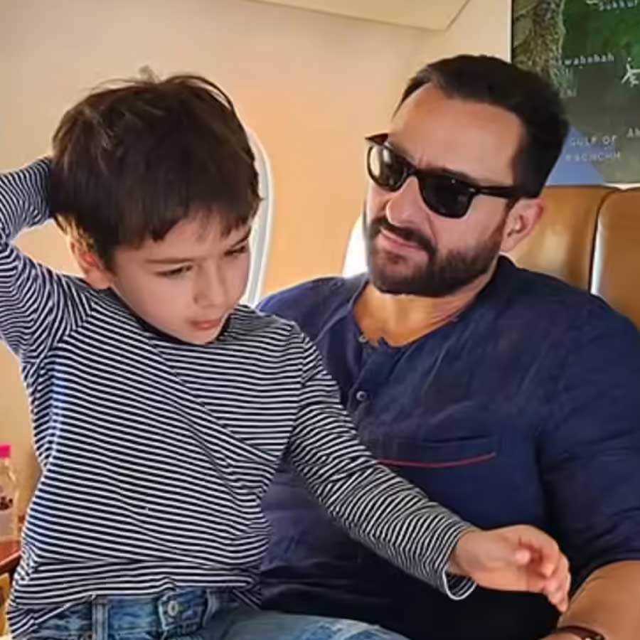 সইফ আলি খানের কাছে উত্তর চাইছে ছোট্ট তৈমুর।