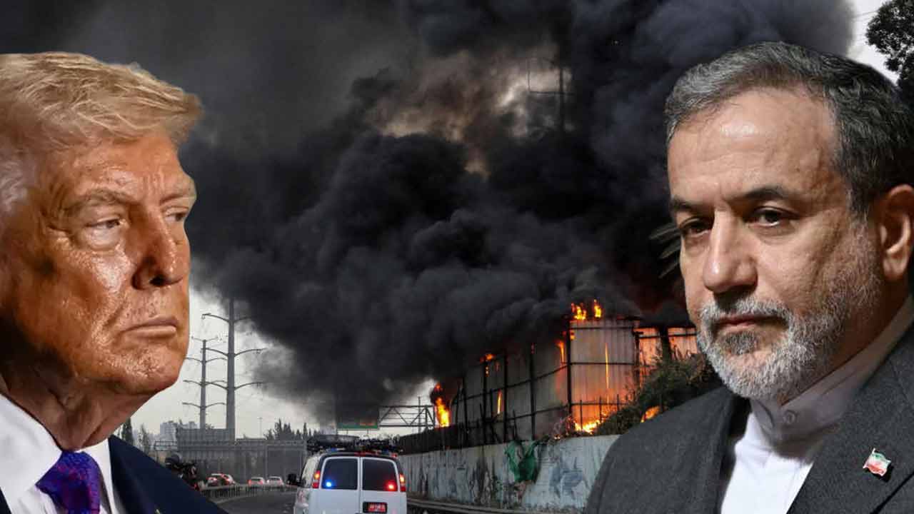 (বাঁ দিকে) আমেরিকার প্রেসিডেন্ট ডোনাল্ড ট্রাম্প। ইরানের বিদেশমন্ত্রী আব্বাস আরাঘচি (ডান দিকে)।