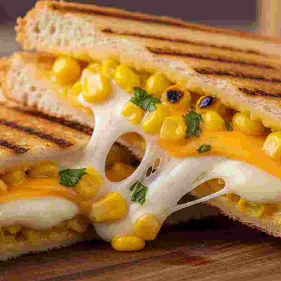 পুষ্টিকর কর্ন স্যান্ডউইচ।