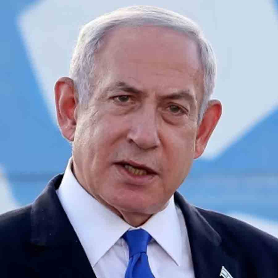 ইজ়রায়েলের প্রধানমন্ত্রী বেঞ্জামিন নেতানিয়াহু। ফাইল চিত্র।