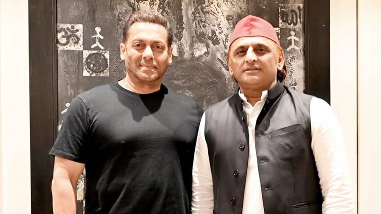 সলমন খান, অখিলেশ যাদব এক ফ্রেমে।