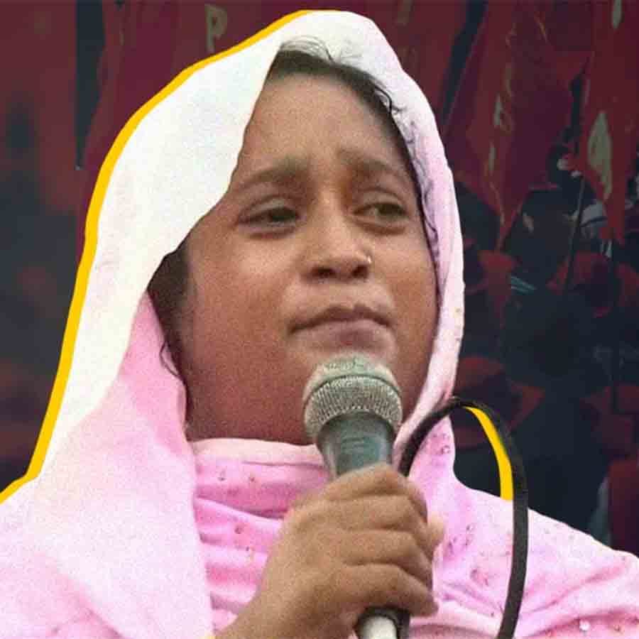 Sabina Yasmin (Bibi), mother of Tamanna Khatun who was killed  in bomb explosion to become CPIM candidates at Kaliganj