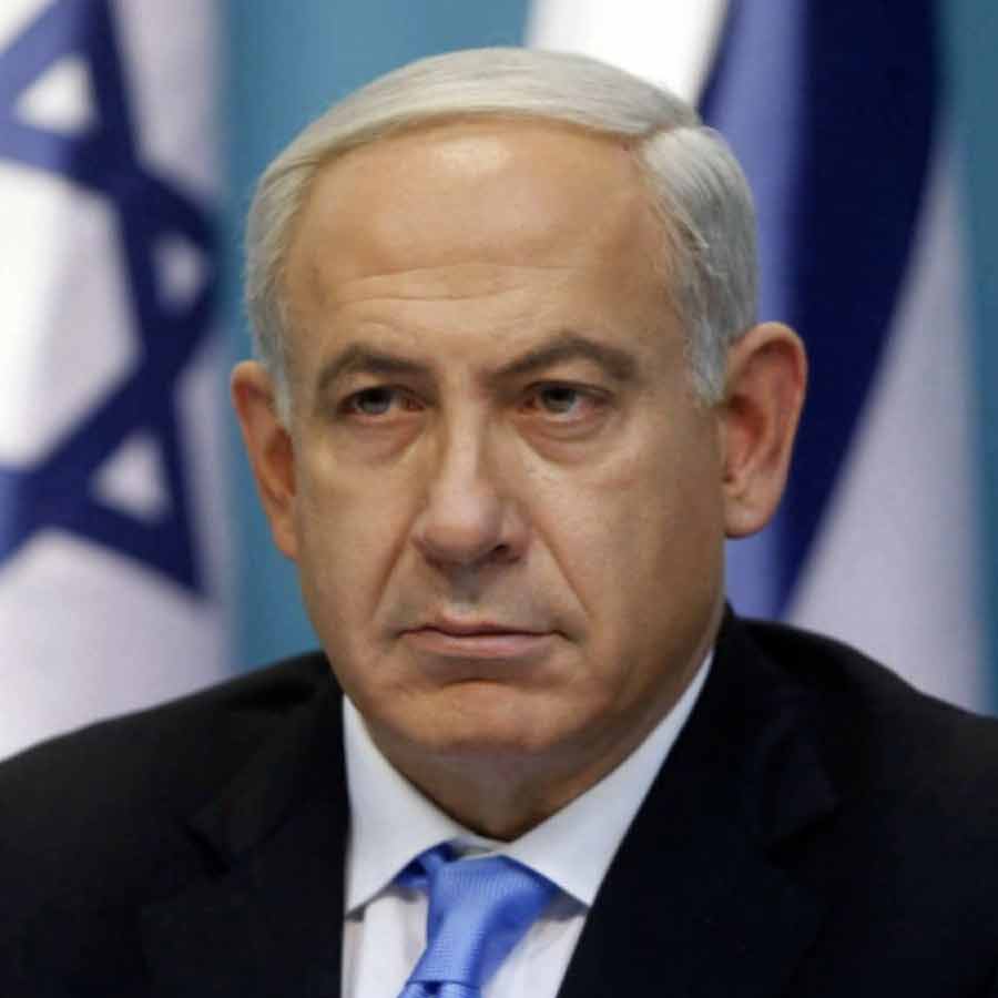 ইজ়রায়েলের প্রধানমন্ত্রী বেঞ্জামিন নেতানিয়াহু। ফাইল চিত্র।