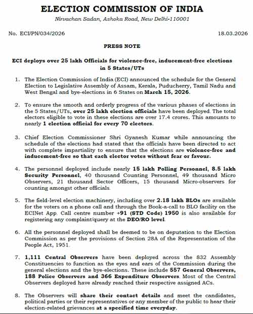 নির্বাচন কমিশনের বিজ্ঞপ্তি।