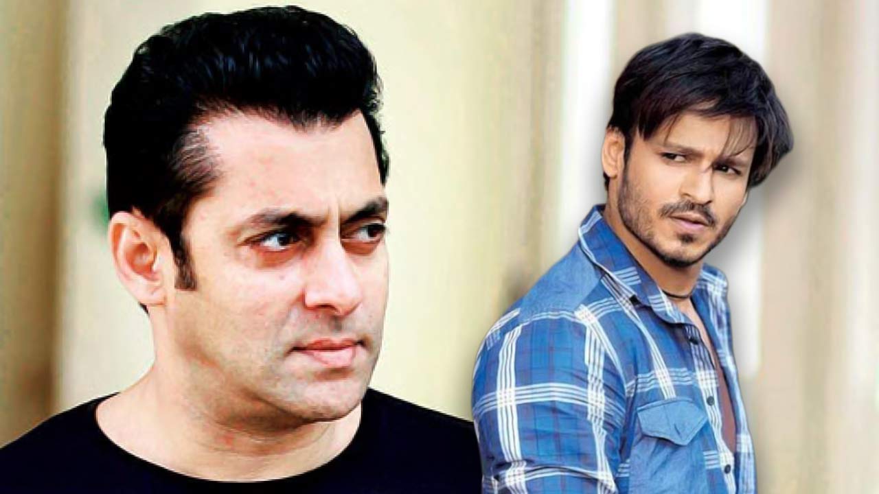 (বাঁ দিকে) সলমন খান, (ডান দিকে) বিবেক ওবেরয়।