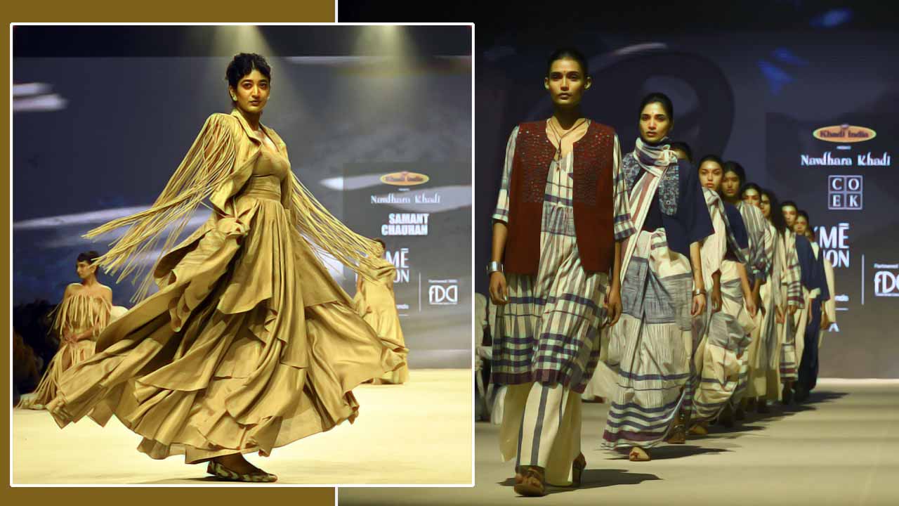 ল্যাকমে ফ্যাশন উইকের মার্জার সরণিতে ‘নবধারা খাদি’।