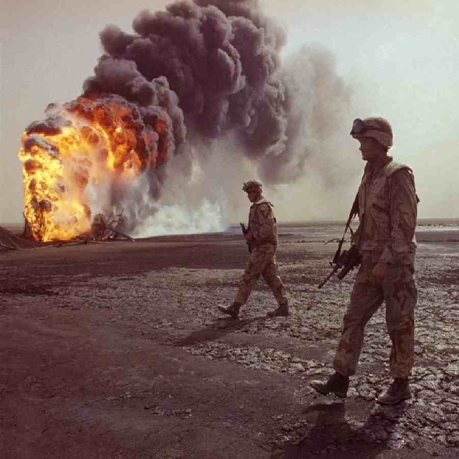 Kuwait oil well fires in 1991
