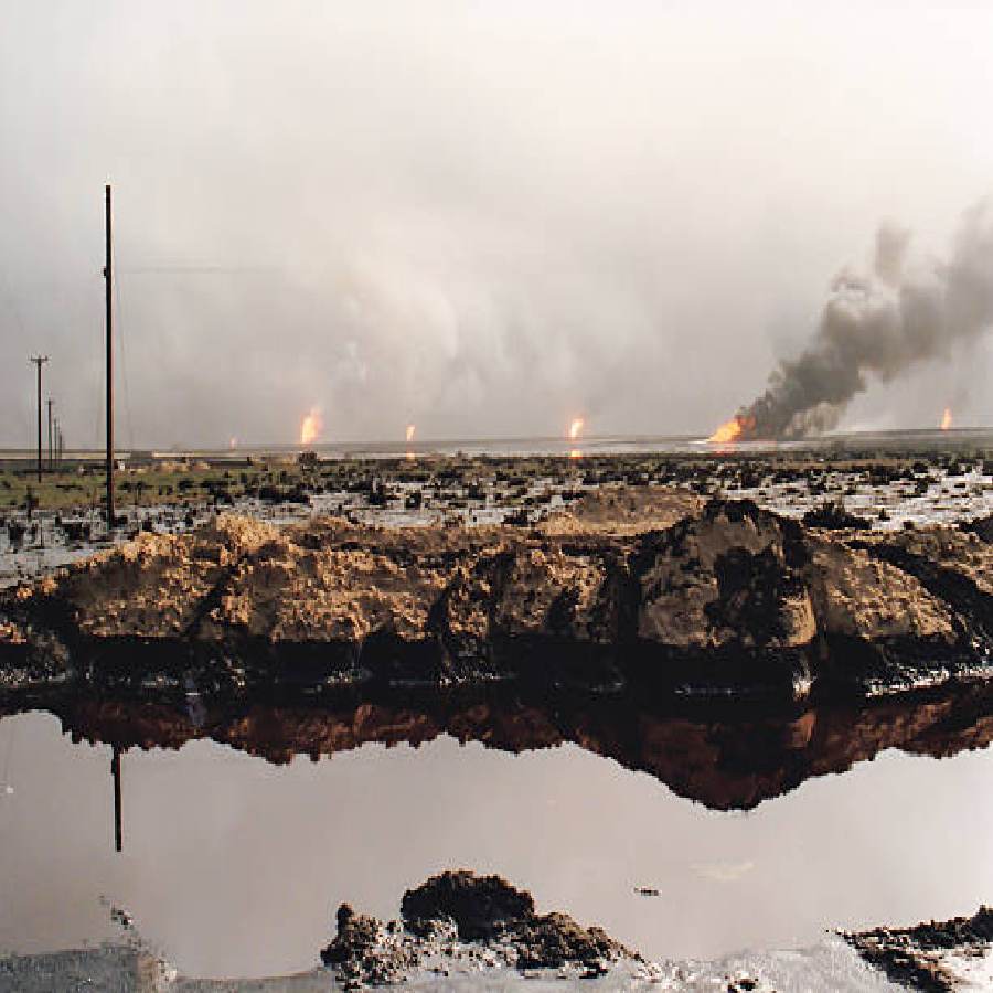 Kuwait oil well fires in 1991