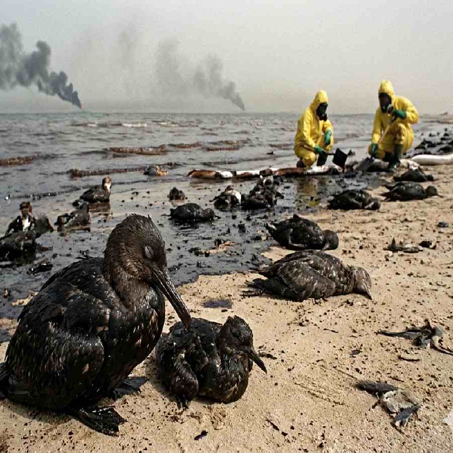 Kuwait oil well fires in 1991