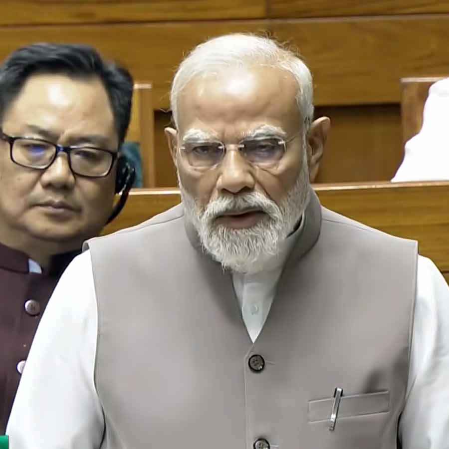প্রধানমন্ত্রী নরেন্দ্র মোদী। সোমবার সংসদে।