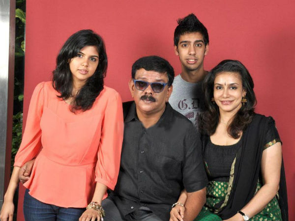 Priyadarshan and Lissy with their children