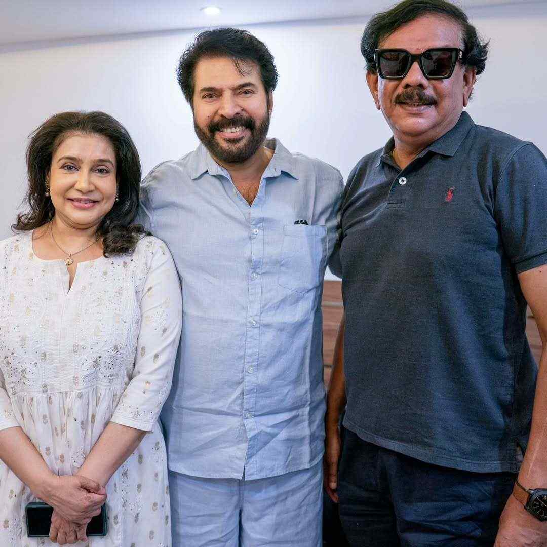 Priyadarshan and Lissy with Mammootty