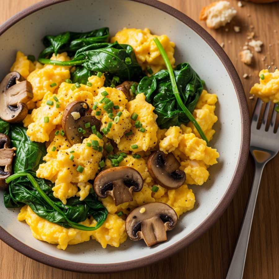 মাশরুম, পালং শাক দিয়েও বানাতে পারেন ডিম ভুজিয়া।