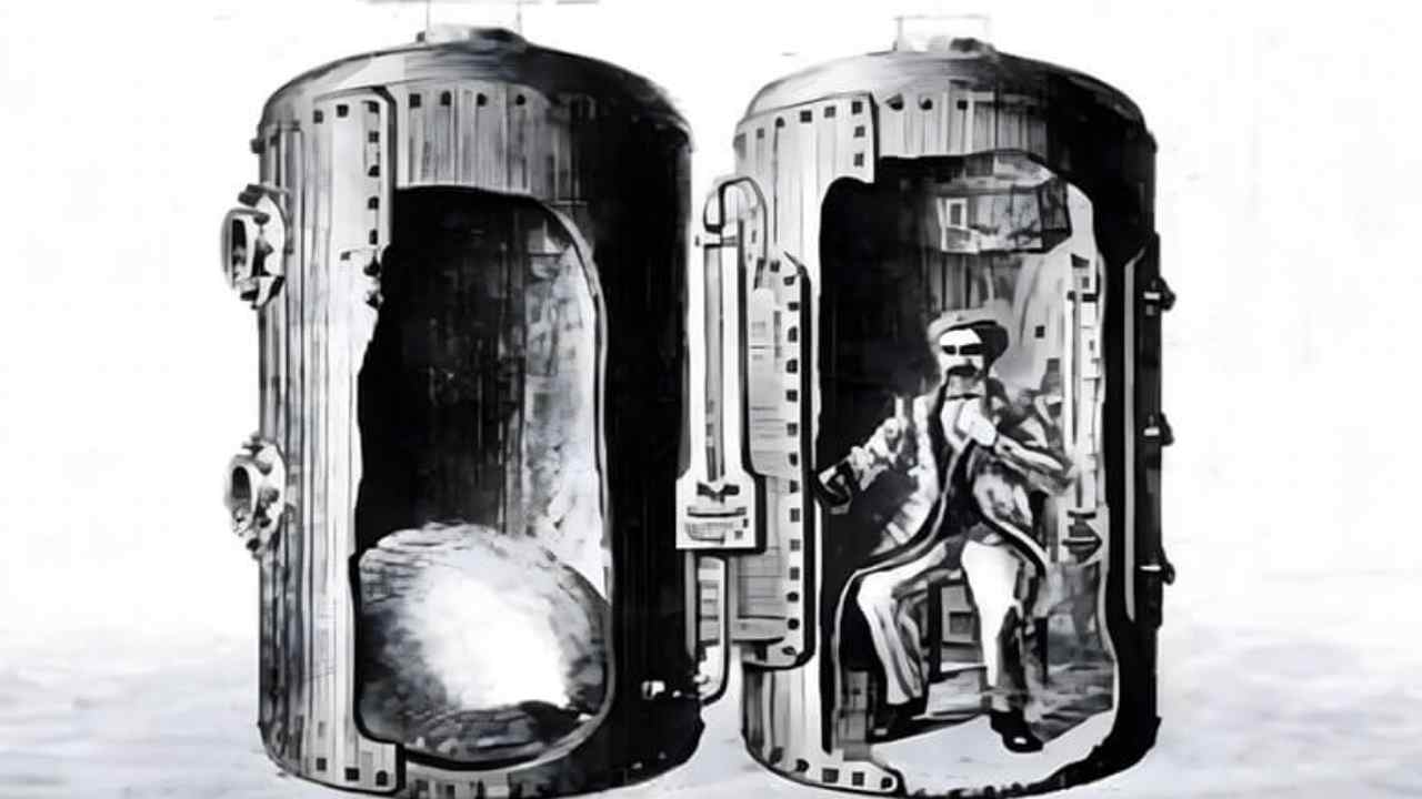 হাইপারবারিক অক্সিজেন থেরাপির আদিরূপ। হেনশ-র ডোমিসিলিয়াম।