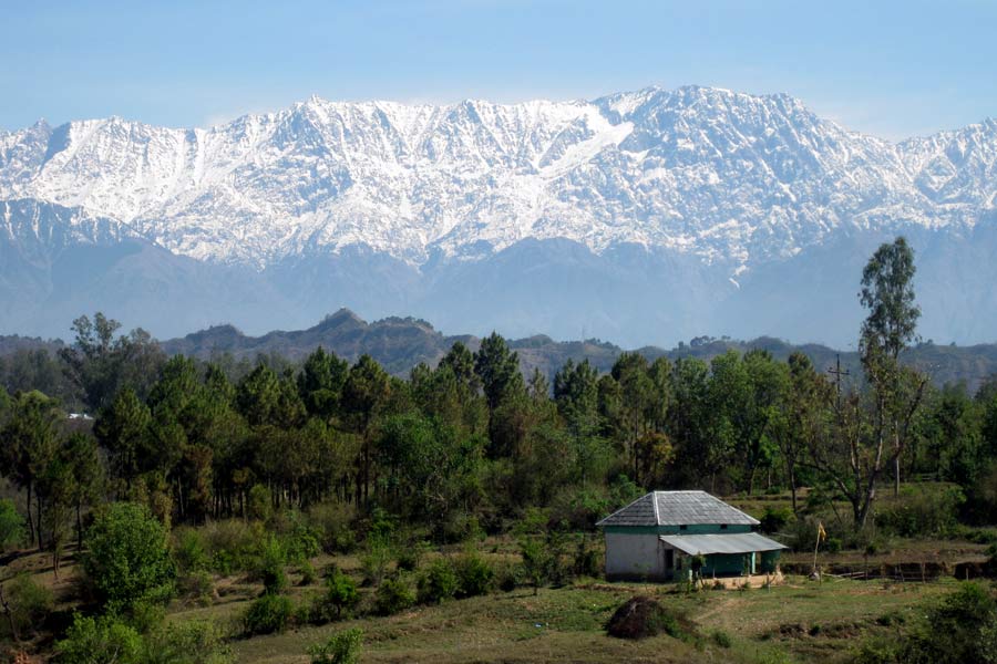 ভুলতে পারবেন না তুষারাবৃত ধৌলাধার শৃঙ্গের দৃশ্য।
